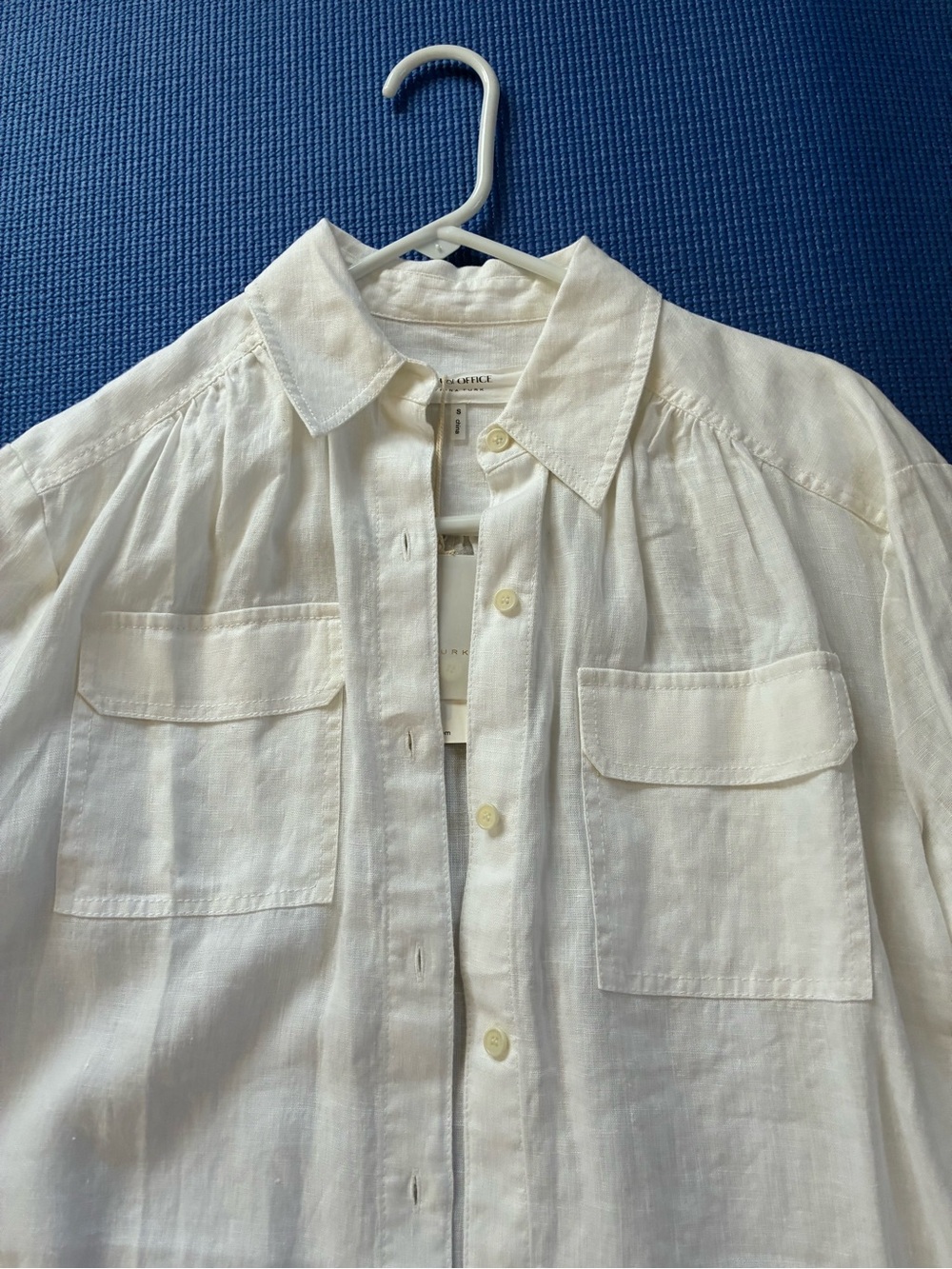 Trina Turk Cream Button-Down Casual Shirt